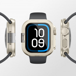NUOSTABUS „Titan Pro“ metalinis dėklas, skirtas „Apple Watch 11“ (46 mm), aliuminis – titanas