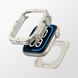 NUOSTABUS „Titan Pro“ metalinis dėklas, skirtas „Apple Watch 11“ (46 mm), aliuminis – titanas