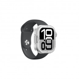 NUOSTABUS „Titan Pro“ metalinis dėklas, skirtas „Apple Watch 11“ (46 mm), aliuminis – sidabrinis