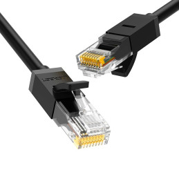 Ugreen kabelis Interneto tinklo kabelis Ethernet patchcord RJ45 Cat 6 UTP 1000Mbps 1m juodas (20159)