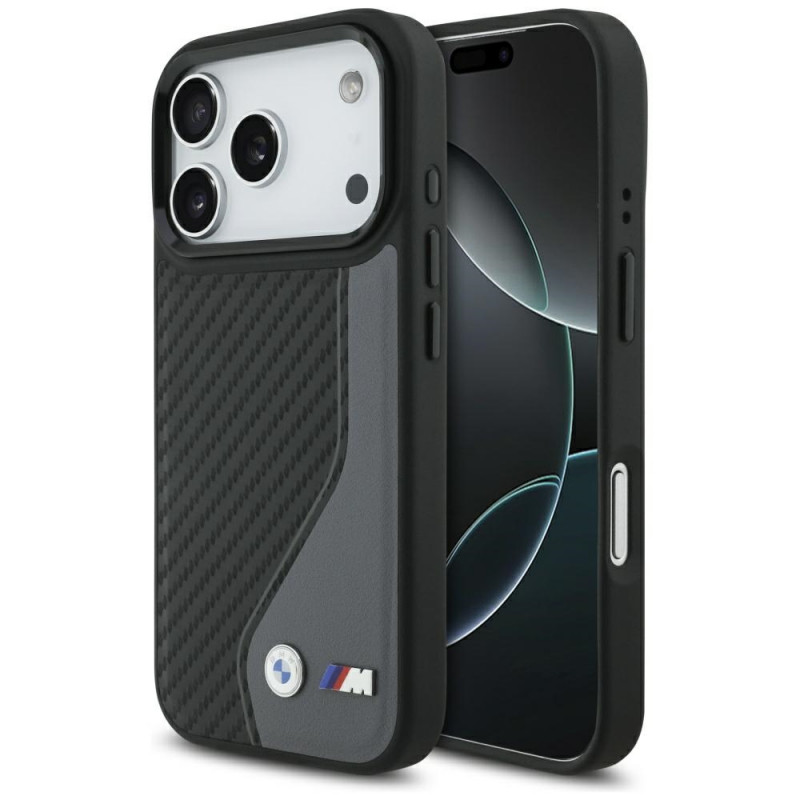 BMW M Carbon logotipo „MagSafe“ dėklas, skirtas iPhone 17 Pro – grafito spalvos