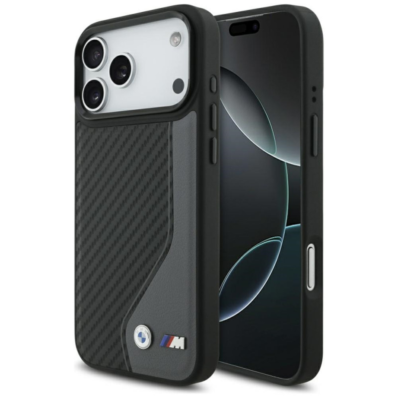 BMW M Carbon logotipo „MagSafe“ dėklas, skirtas „iPhone 17 Pro Max“ – grafito spalvos