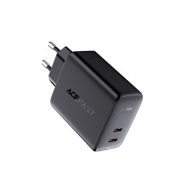Acefast sieninis įkroviklis 2x USB Type C 40W, PPS, PD, QC 3.0, AFC, FCP juoda (A9 juoda)