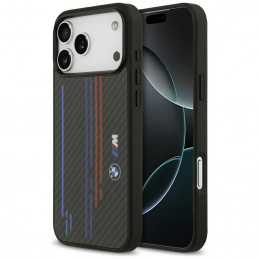 BMW M Kevlar linijų ir logotipo „MagSafe“ dėklas, skirtas „iPhone 17 Pro Max“ – juodas