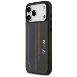 BMW M Kevlar linijų ir logotipo „MagSafe“ dėklas, skirtas „iPhone 17 Pro Max“ – juodas