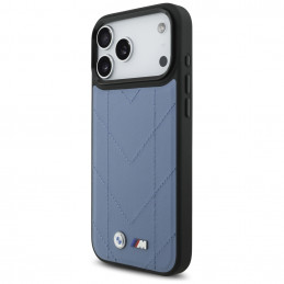 BMW M dygsniuotas logotipo „MagSafe“ dėklas, skirtas „iPhone 17 Pro Max“ – mėlynas