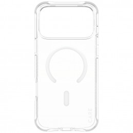 „CARE by PanzerGlass“ madingas „Samba“ dėklas su baltu „MagSafe“, skirtas „iPhone 17 Pro Max“ – permatomas