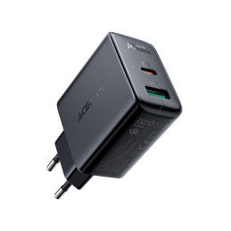 Acefast sieninis įkroviklis C tipo USB / USB 32W, PPS, PD, QC 3.0, AFC, FCP juodas (A5 juodas)