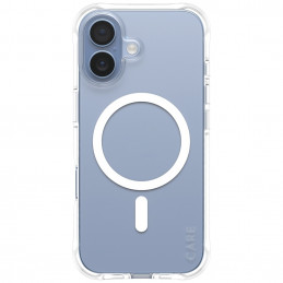 „CARE by PanzerGlass“ madingas „Samba“ dėklas su baltu „MagSafe“, skirtas „iPhone 17“ – permatomas