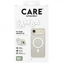 „CARE by PanzerGlass“ madingas „Samba“ dėklas su baltu „MagSafe“, skirtas „iPhone Air“ – permatomas