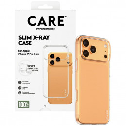 „CARE by PanzerGlass“ madingas minkštas „X-Ray“ dėklas, skirtas „iPhone 17 Pro Max“ – permatomas