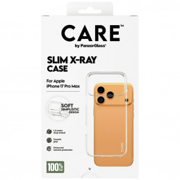 „CARE by PanzerGlass“ madingas minkštas „X-Ray“ dėklas, skirtas „iPhone 17 Pro Max“ – permatomas