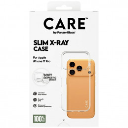 „CARE by PanzerGlass“ madingas minkštas „X-Ray“ dėklas, skirtas „iPhone 17 Pro“ – permatomas