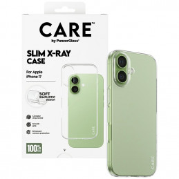 „CARE by PanzerGlass“ madingas minkštas „X-Ray“ dėklas, skirtas „iPhone 17“ – permatomas