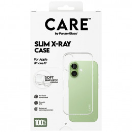 „CARE by PanzerGlass“ madingas minkštas „X-Ray“ dėklas, skirtas „iPhone 17“ – permatomas