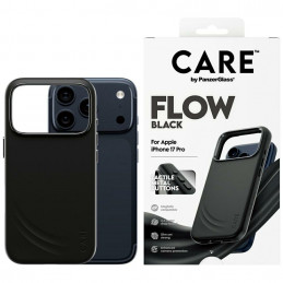 „CARE by PanzerGlass“ „Feature FLOW MagSafe“ dėklas, skirtas „iPhone 17 Pro“ – juodas