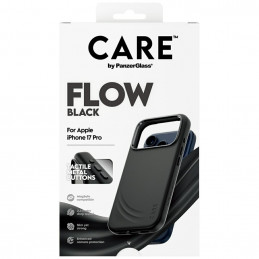 „CARE by PanzerGlass“ „Feature FLOW MagSafe“ dėklas, skirtas „iPhone 17 Pro“ – juodas