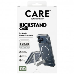 „CARE by PanzerGlass“ apsauginis dėklas su atramėle „MagSafe“, skirtas „iPhone 17 Pro Max“ – skaidrus