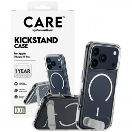 „CARE by PanzerGlass“ apsauginis dėklas su atramėle „MagSafe“, skirtas „iPhone 17 Pro“ – skaidrus