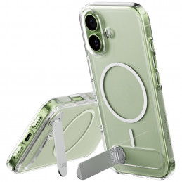 „CARE by PanzerGlass“ apsauginis dėklas su atramėle „MagSafe“, skirtas „iPhone 17“ – permatomas