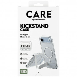 „CARE by PanzerGlass“ apsauginis dėklas su atramėle, skirtas „iPhone Air“ – skaidrus
