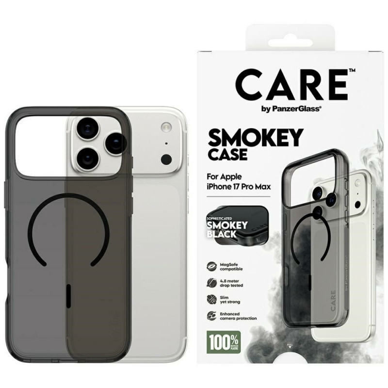 „CARE by PanzerGlass“ flagmaninis „Urban Explorer“ dėklas su juodu „MagSafe“, skirtas „iPhone 17 Pro Max“ – juodas