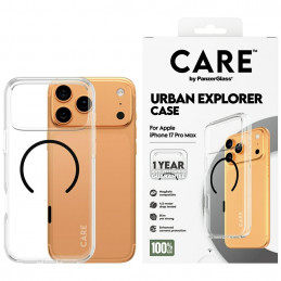 „CARE by PanzerGlass“ flagmaninis „Urban Explorer“ dėklas su juodu „MagSafe“ dangteliu, skirtas „iPhone 17 Pro Max“ – pe...