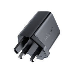 Acefast sieninis įkroviklis (JK kištukas) USB Type C / USB 32W, PPS, PD, QC 3.0, AFC, FCP black (A8 black)