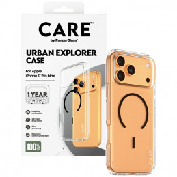 „CARE by PanzerGlass“ flagmaninis „Urban Explorer“ dėklas su juodu „MagSafe“ dangteliu, skirtas „iPhone 17 Pro Max“ – pe...