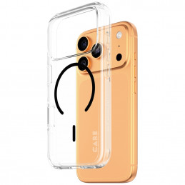 „CARE by PanzerGlass“ flagmaninis „Urban Explorer“ dėklas su juodu „MagSafe“, skirtas „iPhone 17 Pro“ – permatomas