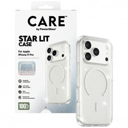 „CARE by PanzerGlass“ flagmaninis „Urban Explorer“ dėklas su baltu „MagSafe“, skirtas „iPhone 17 Pro“ – skaidrūs blizguč...