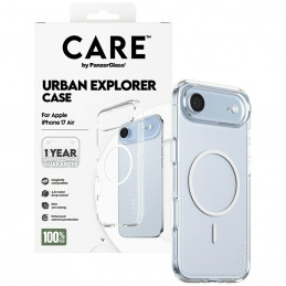 „CARE by PanzerGlass“ flagmano „Urban Explorer“ dėklas su baltu „MagSafe“, skirtas „iPhone Air“ – permatomas