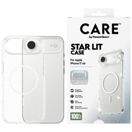 „CARE by PanzerGlass“ flagmaninis „Urban Explorer“ dėklas su baltu „MagSafe“, skirtas „iPhone Air“ – skaidrūs blizgučiai