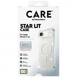 „CARE by PanzerGlass“ flagmaninis „Urban Explorer“ dėklas su baltu „MagSafe“, skirtas „iPhone Air“ – skaidrūs blizgučiai
