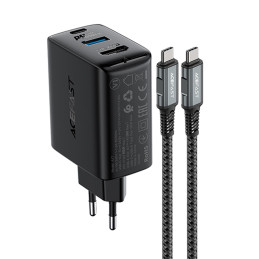 Acefast A17 65W USB-C / USB-A GaN įkroviklis, 4K 60Hz HDMI adapteris (laidų rinkinys) – juodas