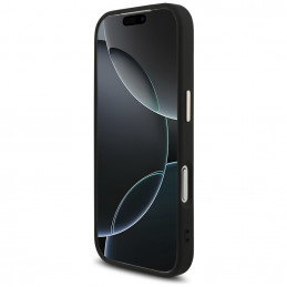 „Guess 4G Big 4G Classic“ logotipo dėklas, skirtas „iPhone 17 Pro“ – juodas ir auksinis