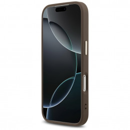 „Guess 4G Big 4G Classic“ logotipo dėklas, skirtas „iPhone 17 Pro Max“ – rudas ir auksinis