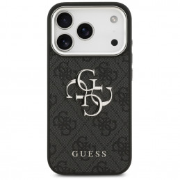 „Guess 4G Big 4G Classic“ logotipo dėklas, skirtas „iPhone 17 Pro Max“ – juodas