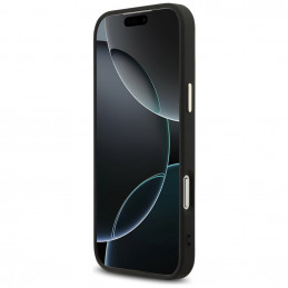 „Guess 4G Big 4G Classic“ logotipo dėklas, skirtas „iPhone 17 Pro Max“ – juodas ir auksinis