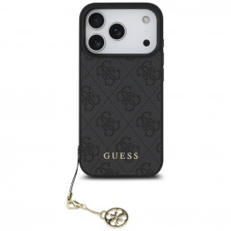 „Guess 4G Charms Collection“ „MagSafe“ dėklas, skirtas „iPhone 17 Pro“ – juodas