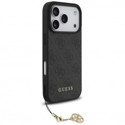 „Guess 4G Charms Collection“ „MagSafe“ dėklas, skirtas „iPhone 17 Pro“ – juodas