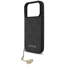 „Guess 4G Charms Collection“ „MagSafe“ dėklas, skirtas „iPhone 17 Pro“ – juodas