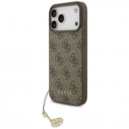 „Guess 4G Charms Collection“ „MagSafe“ dėklas, skirtas „iPhone 17 Pro Max“ – rudas