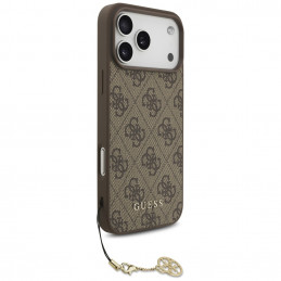 „Guess 4G Charms Collection“ „MagSafe“ dėklas, skirtas „iPhone 17 Pro Max“ – rudas