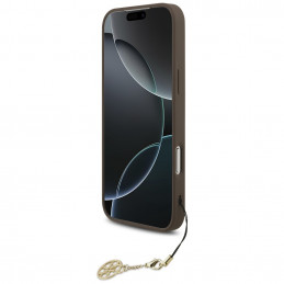 „Guess 4G Charms Collection“ „MagSafe“ dėklas, skirtas „iPhone 17 Pro Max“ – rudas