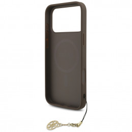 „Guess 4G Charms Collection“ „MagSafe“ dėklas, skirtas „iPhone 17 Pro Max“ – rudas