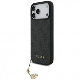 „Guess 4G Charms Collection“ „MagSafe“ dėklas, skirtas „iPhone 17 Pro Max“ – juodas