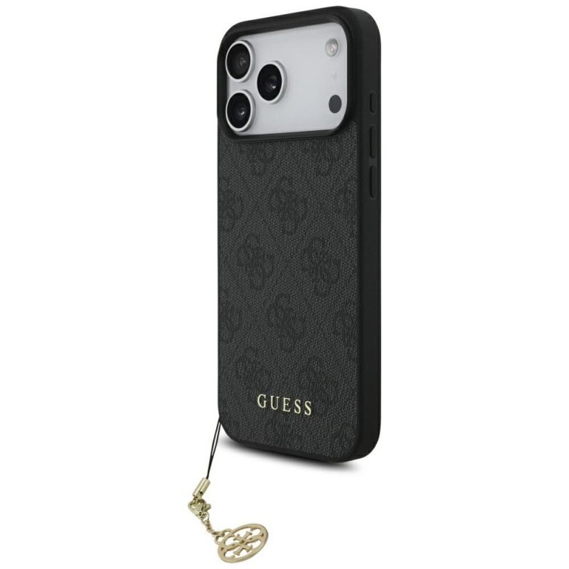 „Guess 4G Charms Collection“ „MagSafe“ dėklas, skirtas „iPhone 17 Pro Max“ – juodas