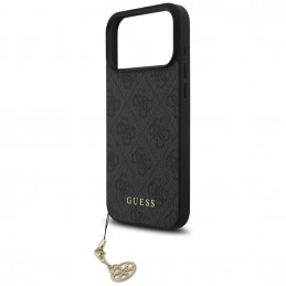 „Guess 4G Charms Collection“ „MagSafe“ dėklas, skirtas „iPhone 17 Pro Max“ – juodas