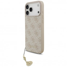 „Guess 4G Charms Collection“ „MagSafe“ dėklas, skirtas „iPhone 17 Pro Max“ – rožinis